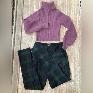 Forever 21 purple turtleneck crop top sweater